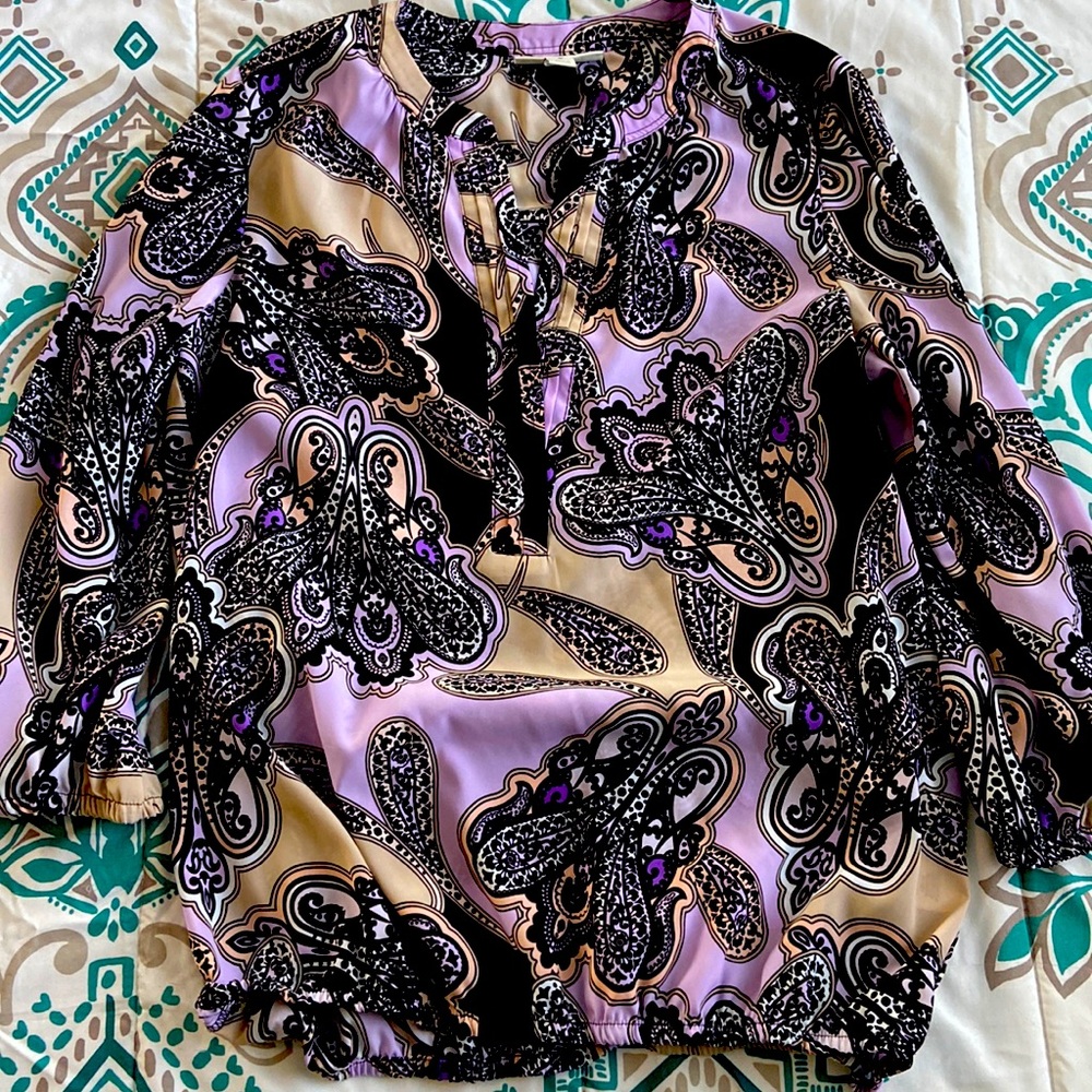 Dana Buchanan Purple Blouse, Size Small, Like New Condition